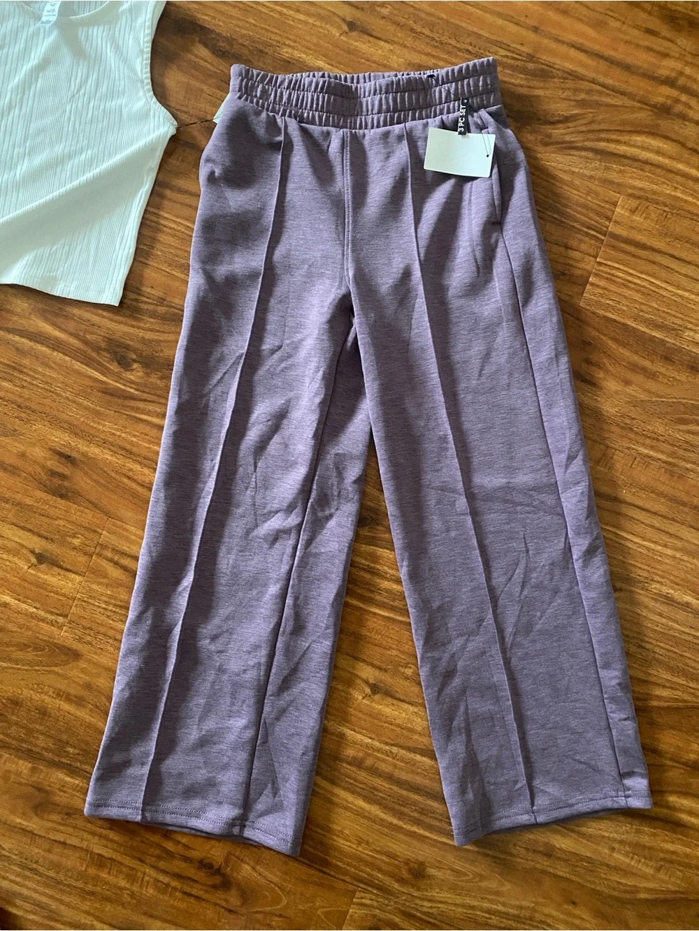 NWT New Yogalicious Girls Purple Soft Zip Jacket + Tank + Sweatpant Size 10